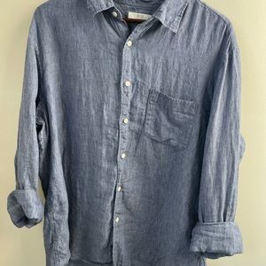Uniqlo Linen Long Sleeve Button Down